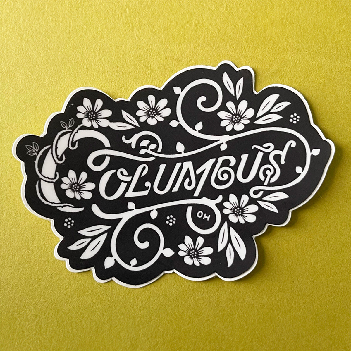Floral Columbus Sticker