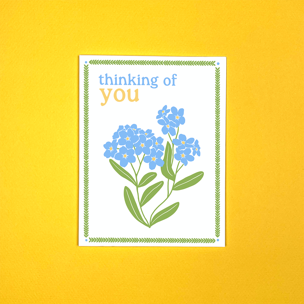 Forget Me Not Greeting Card