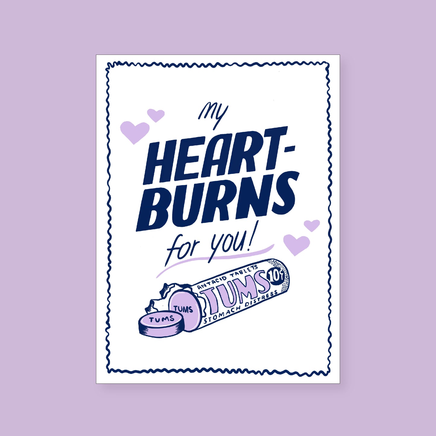 Heartburn Love Card