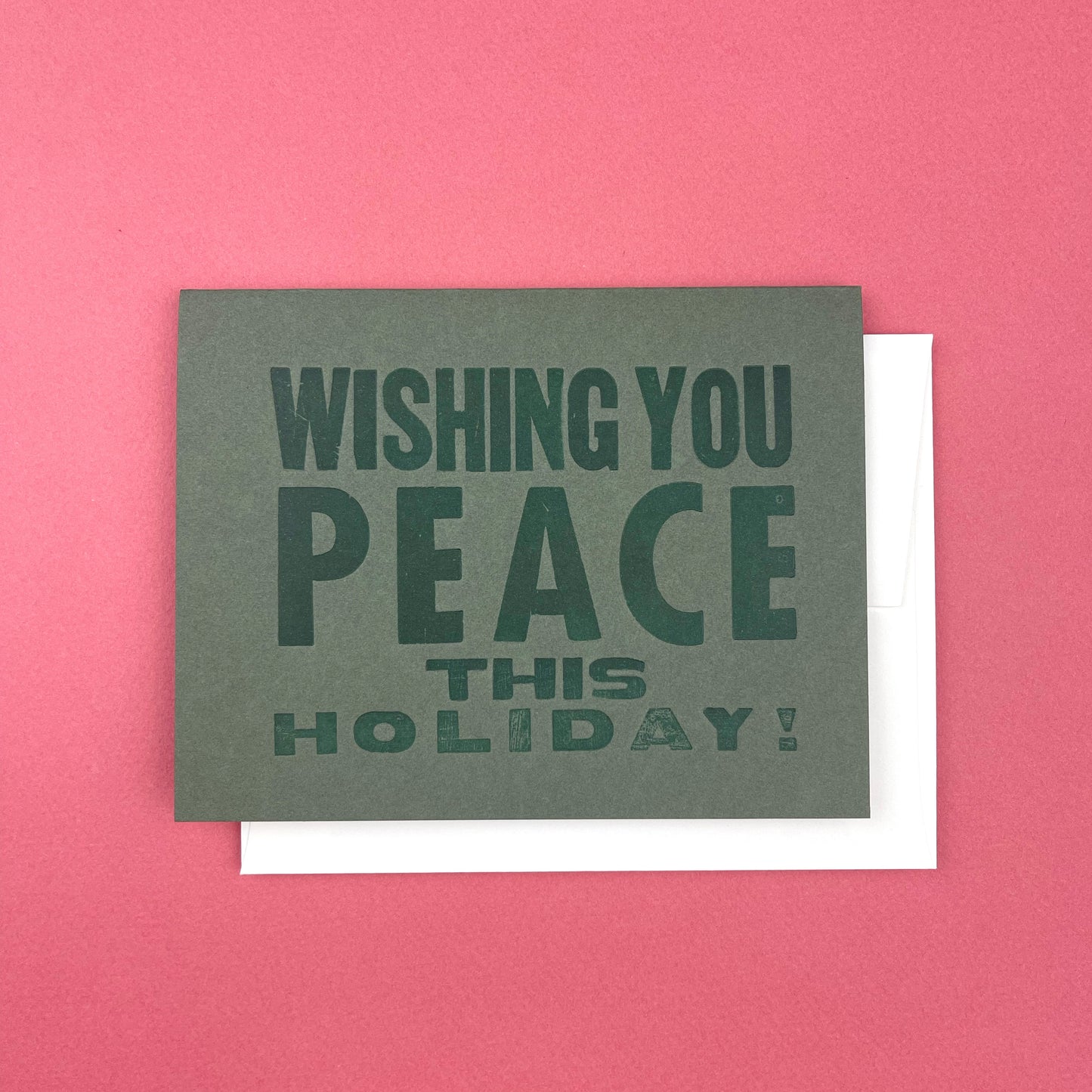 Typeset Peace Holiday Card