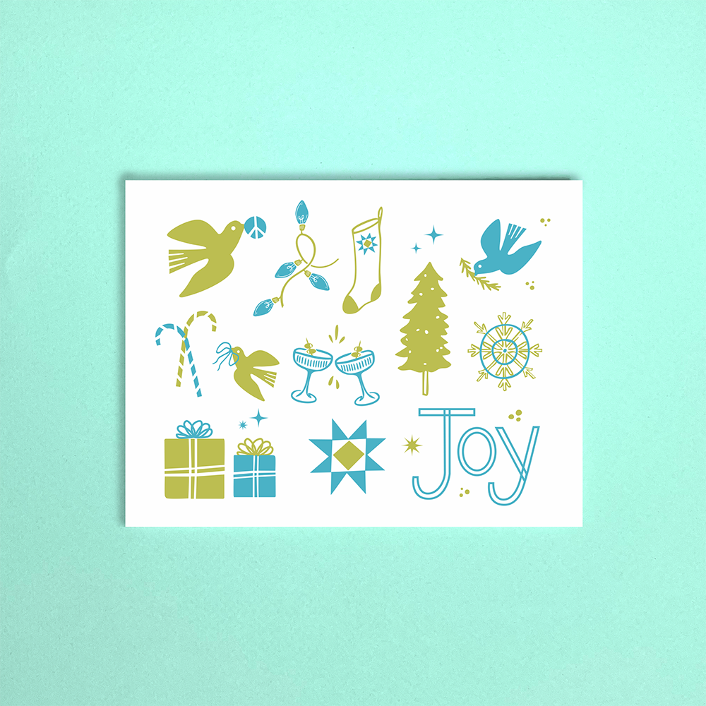 Joy Icon Greeting Card