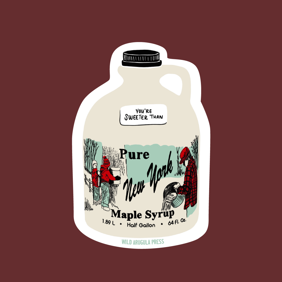Pure NY Maple Syrup Sticker