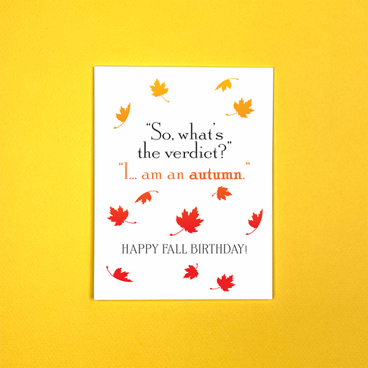 I am an Autumn Greeting Card