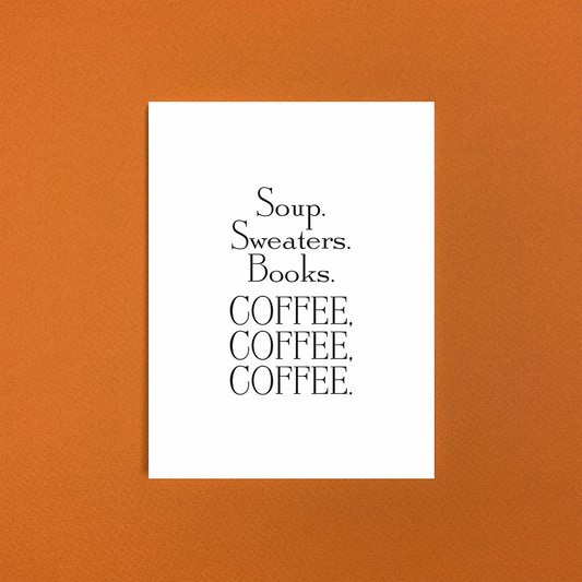 Coffee coffee coffee Greeting Card