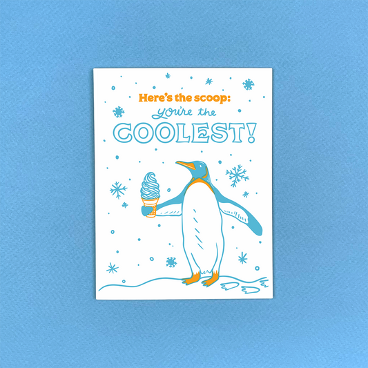 Coolest Penguin Greeting Card