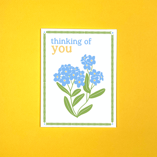 Forget Me Not Greeting Card