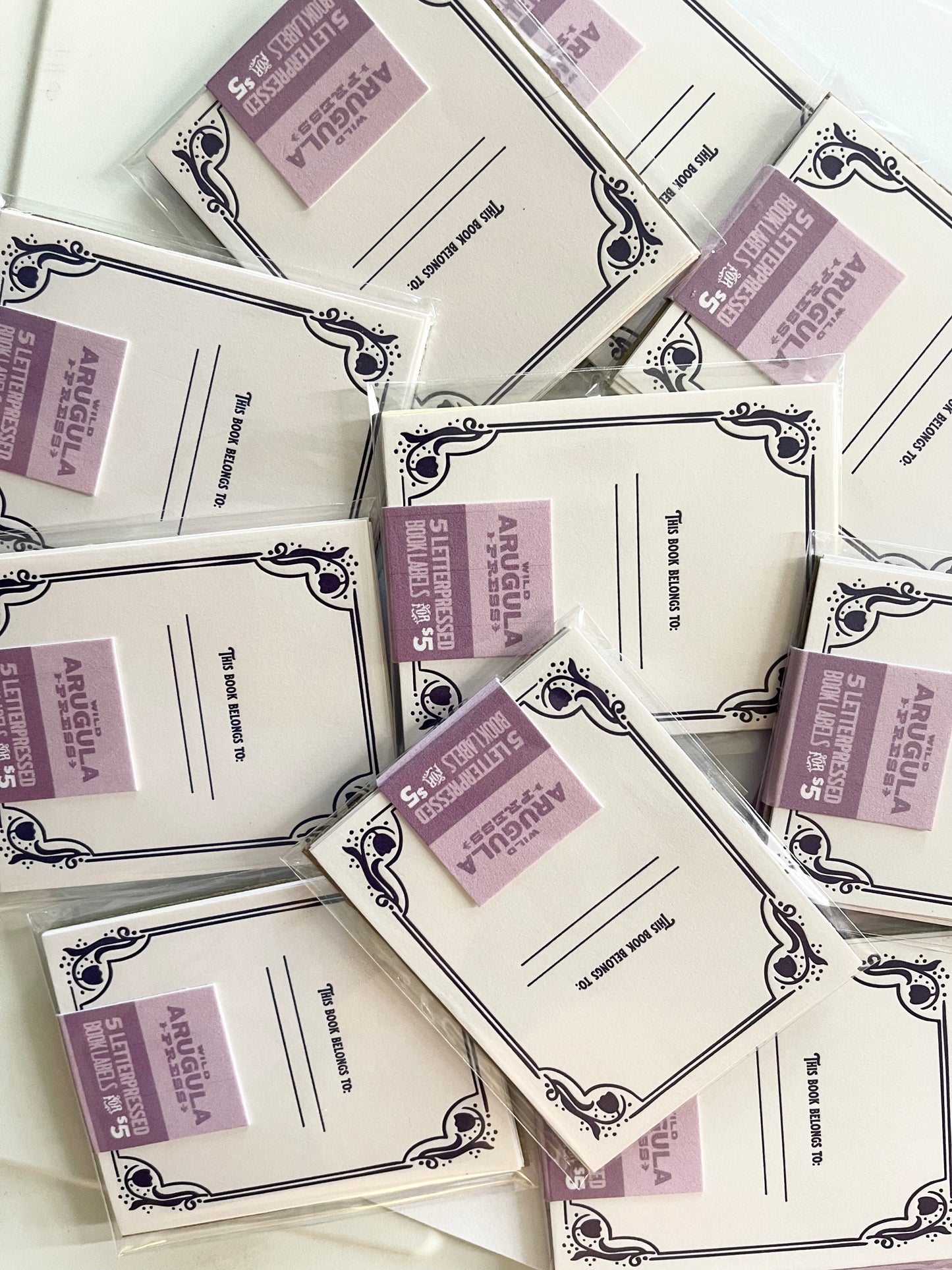 Letterpressed Book Labels