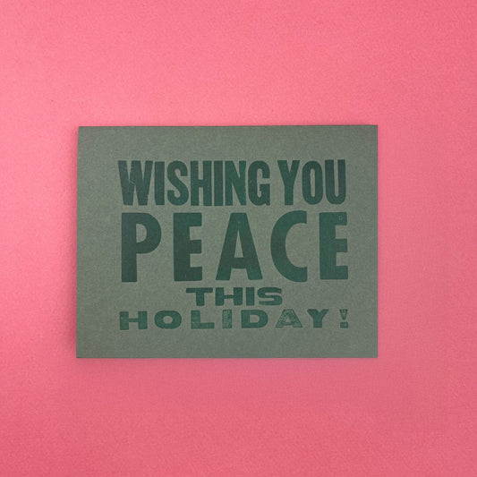 Typeset Peace Holiday Card