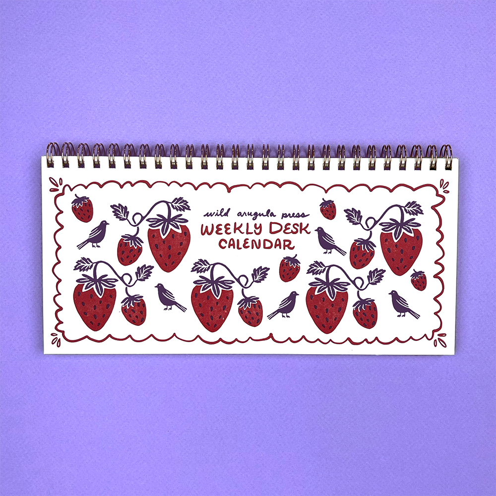 Strawberry Patch Weekly Calendar Pad